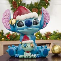 Enesco Disney Traditions Jim Shore Statue de vacances Stitch et Scrump 14,8 cm