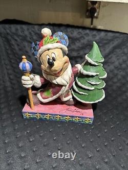 Enesco Disney Traditions Mickey Père Noël Jolly Ol' St. Mick SIGNÉ