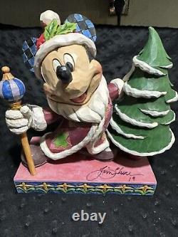 Enesco Disney Traditions Mickey Père Noël Jolly Ol' St. Mick SIGNÉ