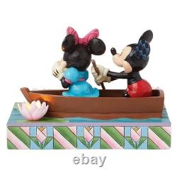 Enesco Disney Traditions Mickey et Minnie Statue/Figure Bateau d'Amour LED W19.7 x