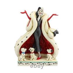 Enesco Disney Traditions par Jim Shore 101 Dalmatiens Cruella d'Enfer avec des Chiots