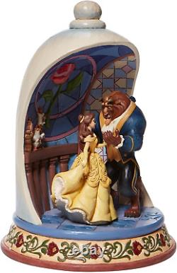 Enesco Disney Traditions par Jim Shore La Belle et la Bête Rose Dome Scene Figurine