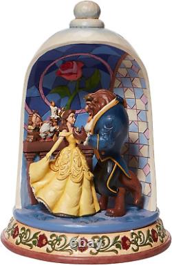 Enesco Disney Traditions par Jim Shore La Belle et la Bête Rose Dome Scene Figurine