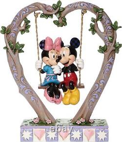 Enesco Disney Traditions par Jim Shore Mickey et Minnie Mouse sur balançoire en cœur