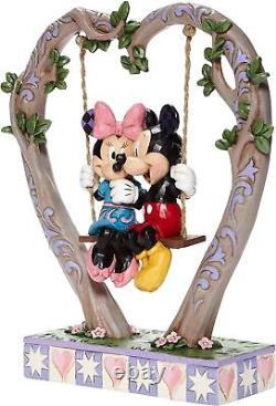Enesco Disney Traditions par Jim Shore Mickey et Minnie Mouse sur balançoire en cœur