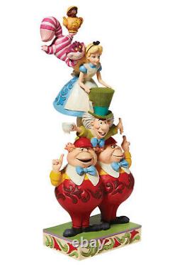 Enesco Jim Shore Disney Traditions Alice Au Pays Des Merveilles Empilée Nib # 6008997