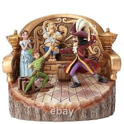 Enesco Jim Shore Disney Traditions Figurine Peter Pan Duel Audacieux Sculpté Avec Coeur