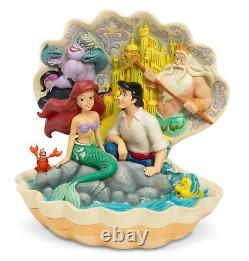 Enesco Jim Shore Disney Traditions Little Mermaid Shell Scène Nib 6005956