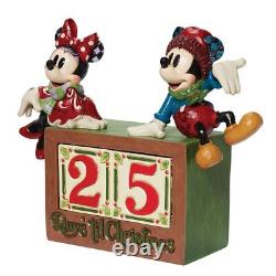 Enesco Jim Shore Disney Traditions Mickey & Minnie Bloc de Compte à Rebours Figurine