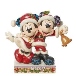 Enesco Jim Shore Disney Traditions Mickey & Minnie Figurine de Père Noël 6,69