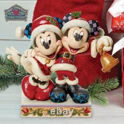 Enesco Jim Shore Disney Traditions Mickey & Minnie Figurine de Père Noël 6,69