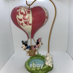 Enesco Jim Shore Disney Traditions Mickey et Minnie Ballon en forme de cœur 6011916 NIB