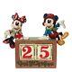 Enesco Jim Shore Traditions Disney Mickey & Minnie Bloc De Compte à Rebours Figurine