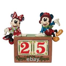 Enesco Jim Shore Traditions Disney Mickey & Minnie Bloc de Compte à Rebours Figurine