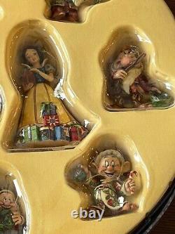 Ensemble d'Ornements de Vacances Jim Shore Blanche-Neige et les 7 Nains Disney Traditions NIB
