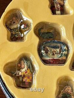 Ensemble d'Ornements de Vacances Jim Shore Blanche-Neige et les 7 Nains Disney Traditions NIB