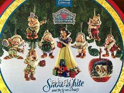 Ensemble d'Ornements de Vacances Jim Shore Blanche-Neige et les 7 Nains Disney Traditions NIB
