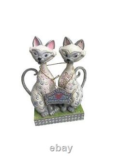 Ensemble de 5 Figurines Felines Jim Shore Disney Traditions Enesco & Présentoir de Chats RARE