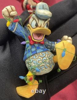 Ensemble de 5 ornements Jim Shore Mickey Holiday Disney Traditions avec Goofy, Donald et Pluto