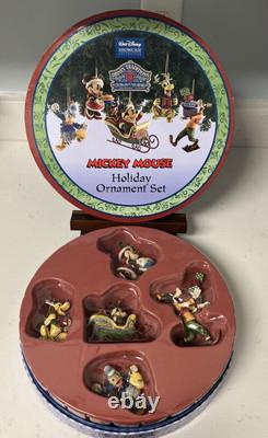 Ensemble de 5 ornements de vacances Jim Shore Disney Traditions Mickey Mouse Enesco NOUVEAU
