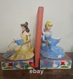 Ensemble de serre-livres NWT Jim Shore Disney Traditions Princesse Cendrillon et Belle