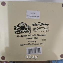 Ensemble de serre-livres NWT Jim Shore Disney Traditions Princesse Cendrillon et Belle