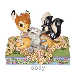 Figurine Disney Traditions par Jim Shore Bambi et ses amis dans les fleurs, 10 cm