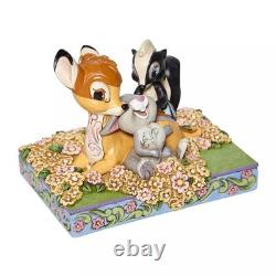 Figurine Disney Traditions par Jim Shore Bambi et ses amis dans les fleurs, 10 cm