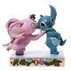 Figurine Enesco Disney Traditions De Jim Shore : L'ange Et Stitch S'embrassant Sous Le Gui.