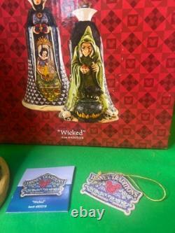 Figurine JIM SHORE REINE MALÉFIQUE & VIEILLE HAG WICKED Disney Traditions LE Boîte & Étiquettes