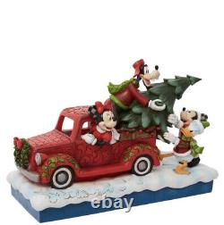 Figurine Jim Shore Disney Traditions Camion Rouge avec Mickey et ses amis 6010868