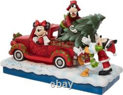 Figurine Jim Shore Disney Traditions Mickey Mouse et ses amis sur camion rouge, NIB