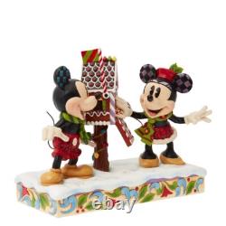 Figurine Jim Shore Disney Traditions Mickey et Minnie Mouse Lettres au Père Noël