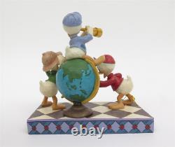 Figurine Jim Shore Traditions Disney Naviguer avec les neveux 6001286 Huey Dewey Louie