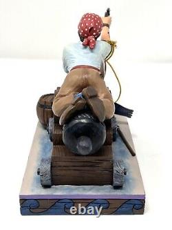 Figurine Jim Shore Traditions Disney : Pirate sur Canon - Pirates des Caraïbes