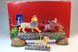 Figurine Simba Timon Pumbaa de Disney Traditions Jim Shore dans sa boîte