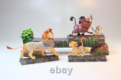 Figurine Simba Timon Pumbaa de Disney Traditions Jim Shore dans sa boîte