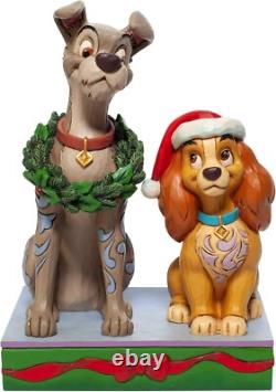 Figurine de Noël Enesco Jim Shore Disney Traditions La Belle et le Clochard