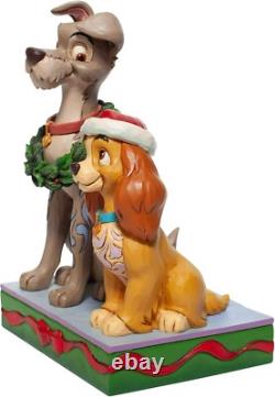 Figurine de Noël Enesco Jim Shore Disney Traditions La Belle et le Clochard