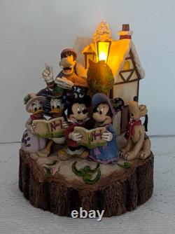 Figurine de Noël en bois sculpté Disney Jim Shore Chant de Noël Harmonie des Fêtes Mickey Minnie