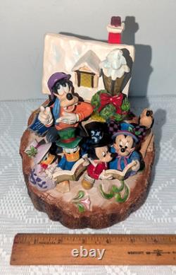 Figurine de Noël en bois sculpté Disney Jim Shore Chant de Noël Harmonie des Fêtes Mickey Minnie