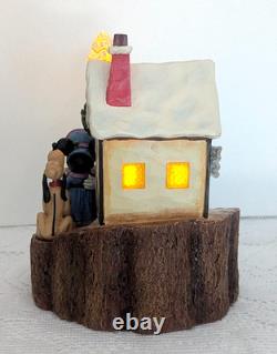 Figurine de Noël en bois sculpté Disney Jim Shore Chant de Noël Harmonie des Fêtes Mickey Minnie