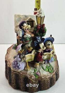 Figurine de Noël en relief Disney Jim Shore chantant l'harmonie de cœur Mickey Minnie