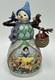 Figurine De Bonhomme De Neige Jim Shore Disney Blanche-neige Et Les Sept Nains Hi Ho Holidays