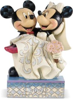 Figurine de gâteau de mariage Disney Traditions Jim Shore Mickey Minnie Mouse Enesco
