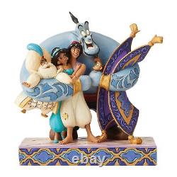 Figurine de groupe câlin Aladdin, Disney Traditions par Jim Shore, 20 cm, multicolore