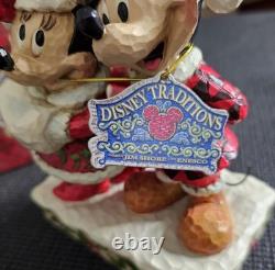 Figurine duo de Noël Mickey et Minnie Disney Traditions de Jim Shore Enesco avec boîte