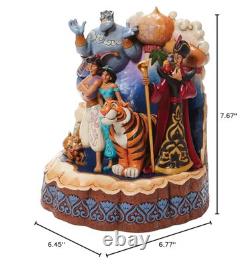 Figurine en résine 'Personnages d'Aladdin' sculptée de tout cœur par Jim Shore, Traditions Disney, 7 pouces