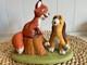 Figurine Vintage Jim Shore De 1980, Collection Disney Traditions, Le Renard Et Le Chien.