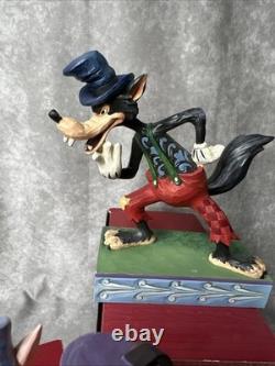 Figurines Jim Shore Disney Traditions 3 Petits Cochons 6005974 & Grand Méchant Loup